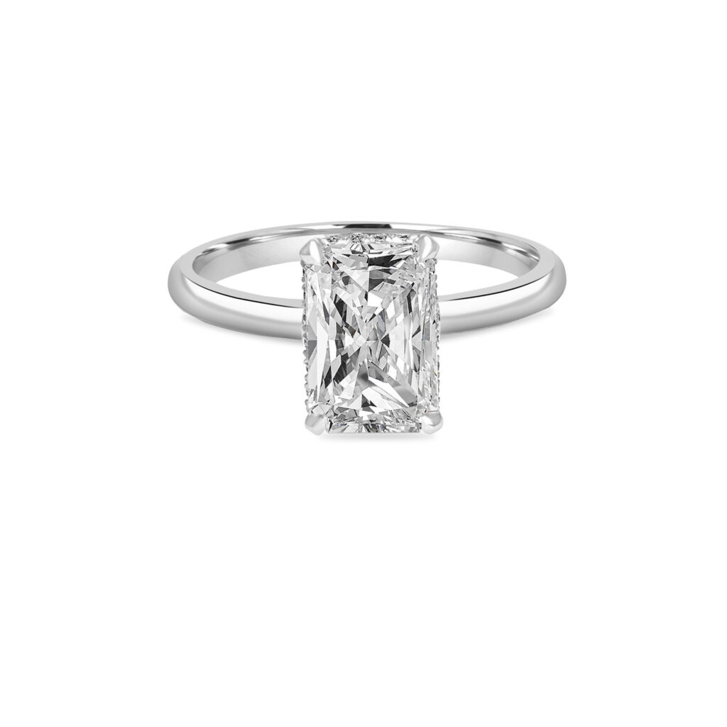 Radiant diamond Solitaire ring Dubai