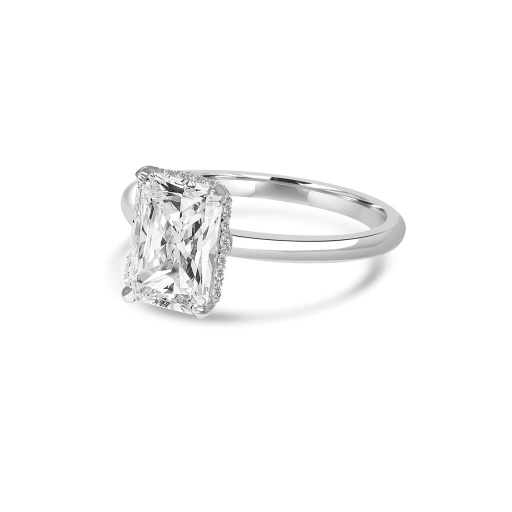 Radiant diamond Solitaire ring UAE