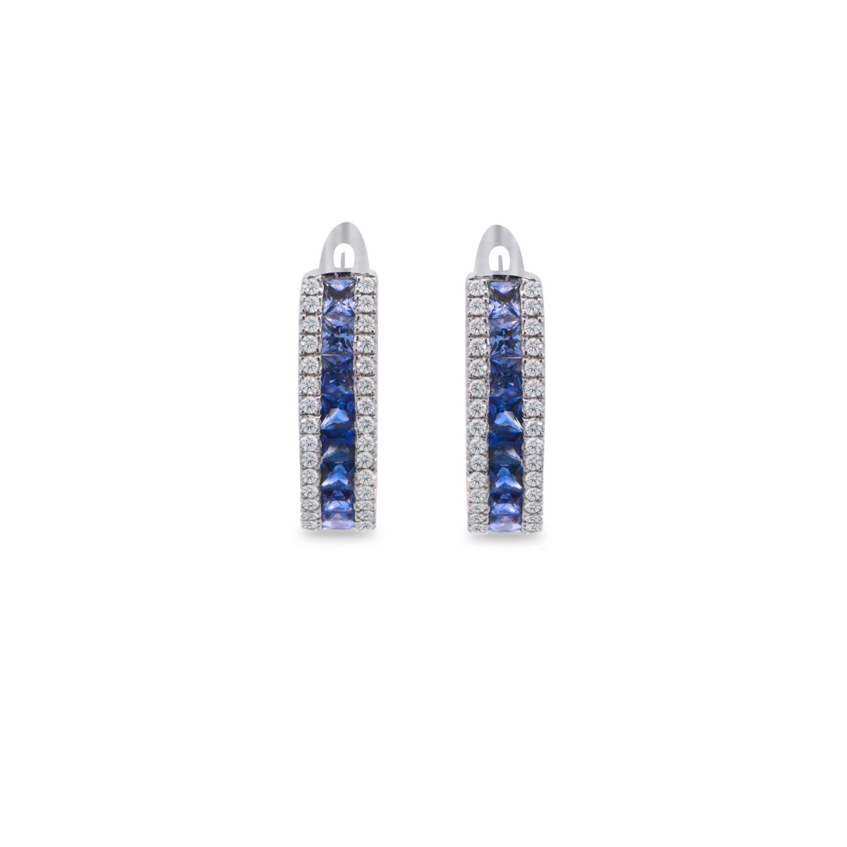 Sapphire and diamond Hoop earrings