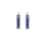 Sapphire and diamond Hoop earrings