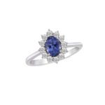Tanzanite ring with diamonds