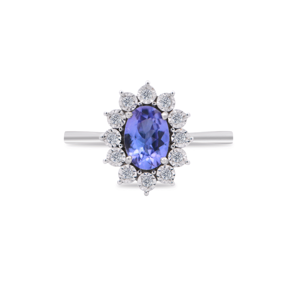 Tanzanite ring with diamonds Dubai