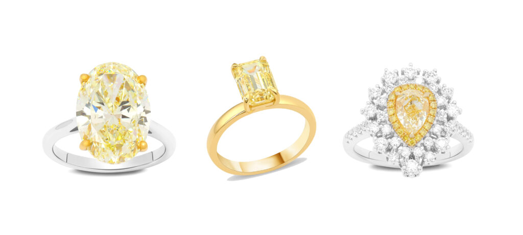 Yellow diamond rings Dubai