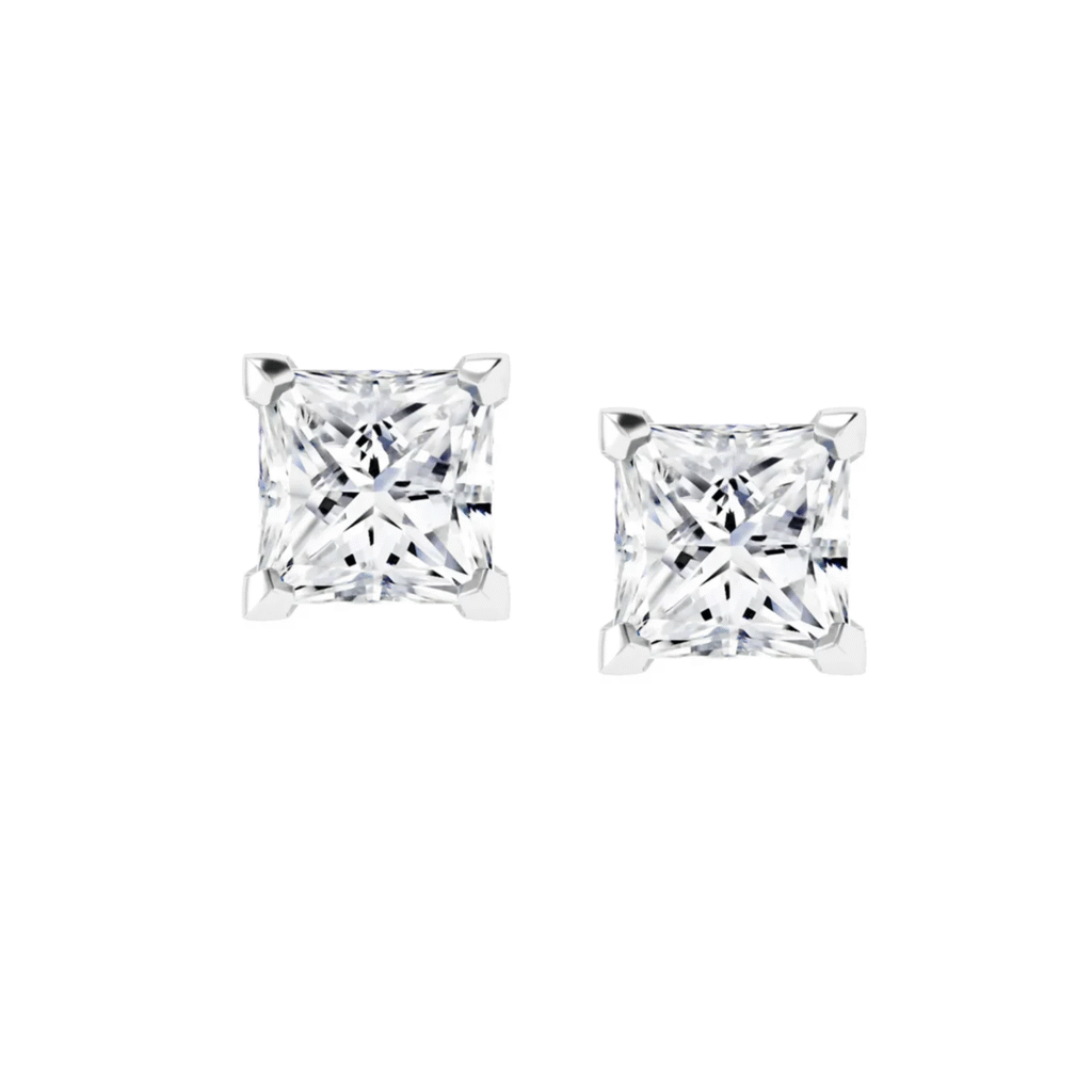 0.30 carat Princess Diamond Stud earrings