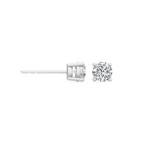 0.30 carat round diamond stud earrings side