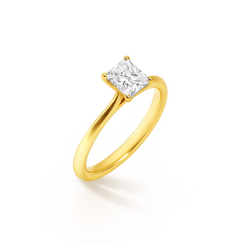 0.50 carat Princess diamond ring
