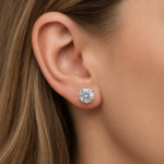 0.50 carat diamond stud earrings Dubai