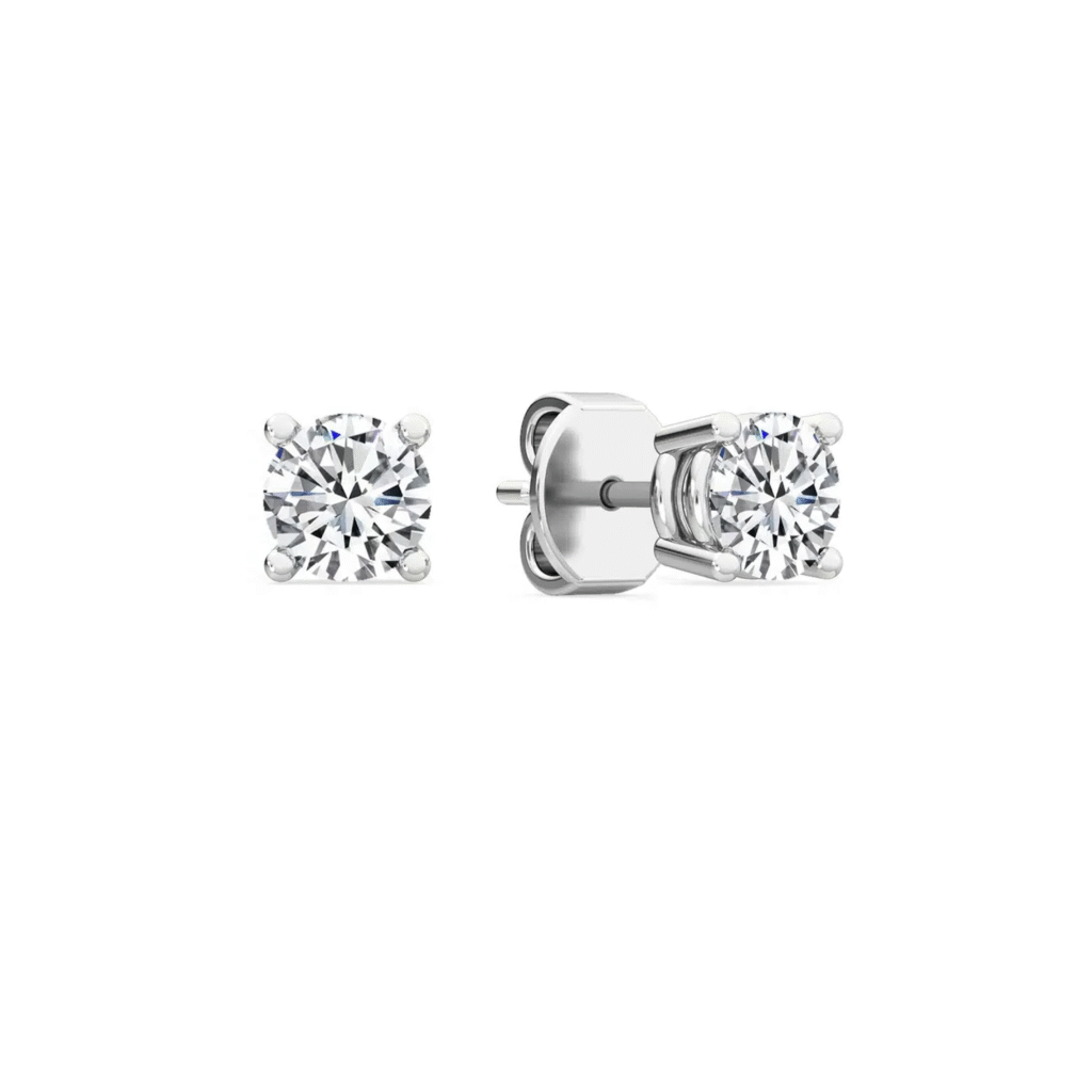 0.50 carat round diamond stud earrings