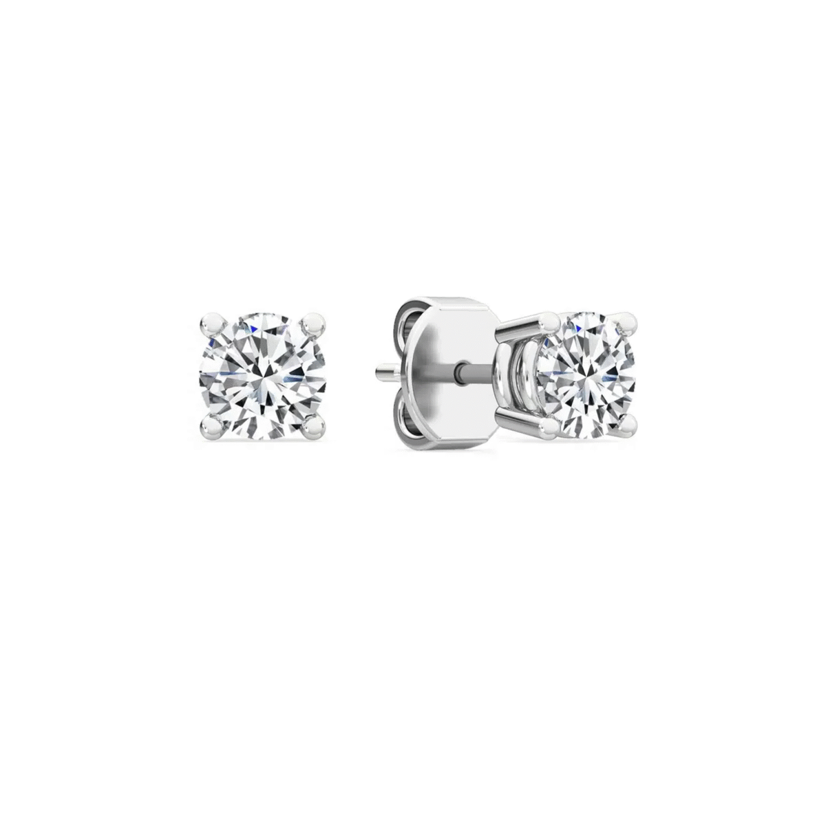 0.50 carat round diamond stud earrings