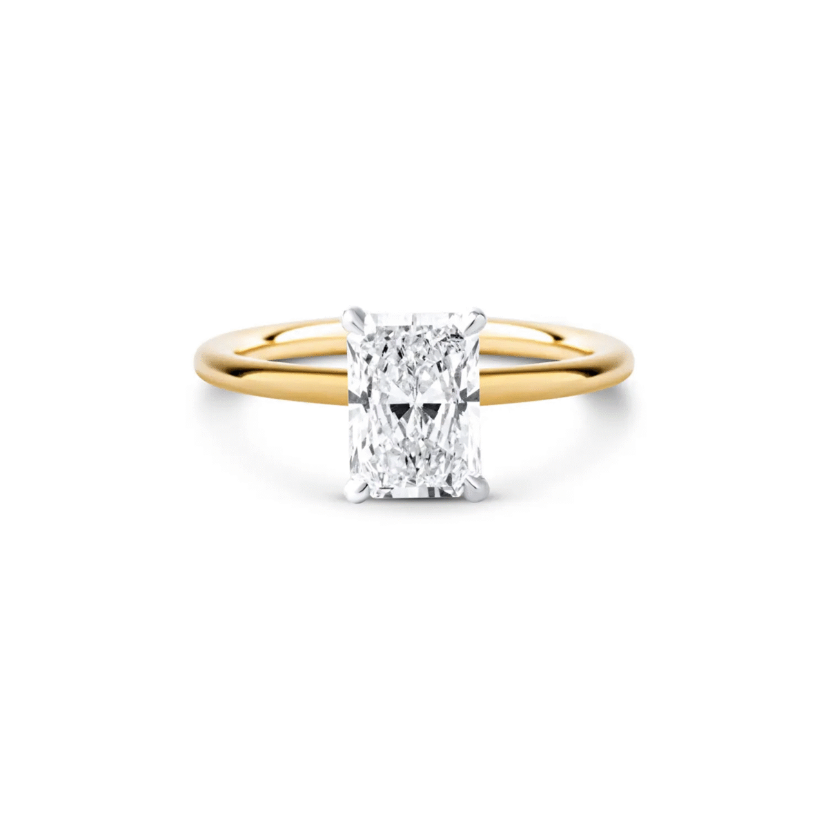 1 carat Radiant Cut diamond ring