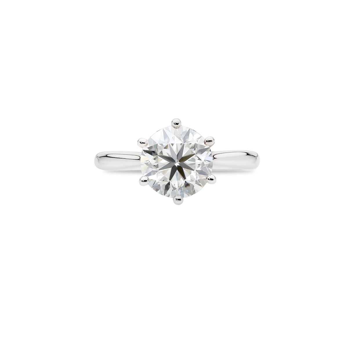 2 carat round diamond ring