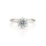2 carat round diamond ring