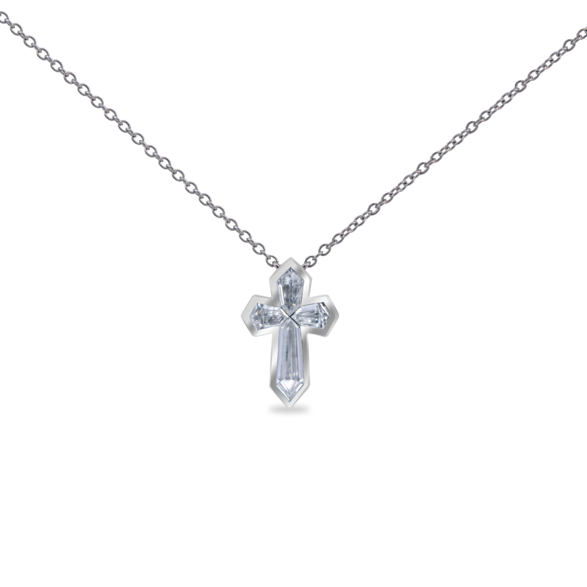 Celestial Spark Cross Necklace