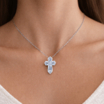Celestial Spark Cross Necklace Dubai
