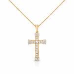 Cross diamond pendant