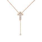 Diamond Drop Cross Pendant