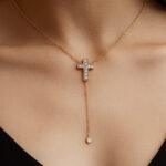 Diamond Drop Cross Pendant Dubai