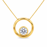 Dual Round Bezel Diamond Pendant