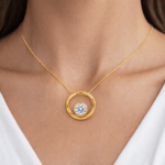 Dual Round Bezel Diamond Pendant Dubai