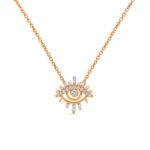 Evil eye diamond necklace