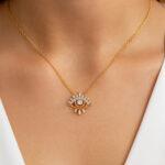 Evil eye diamond necklace Dubai UAE