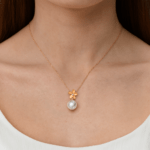 Flower pearl pendant with diamond Dubai