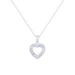 Heart Baguette Channel Set Pendant