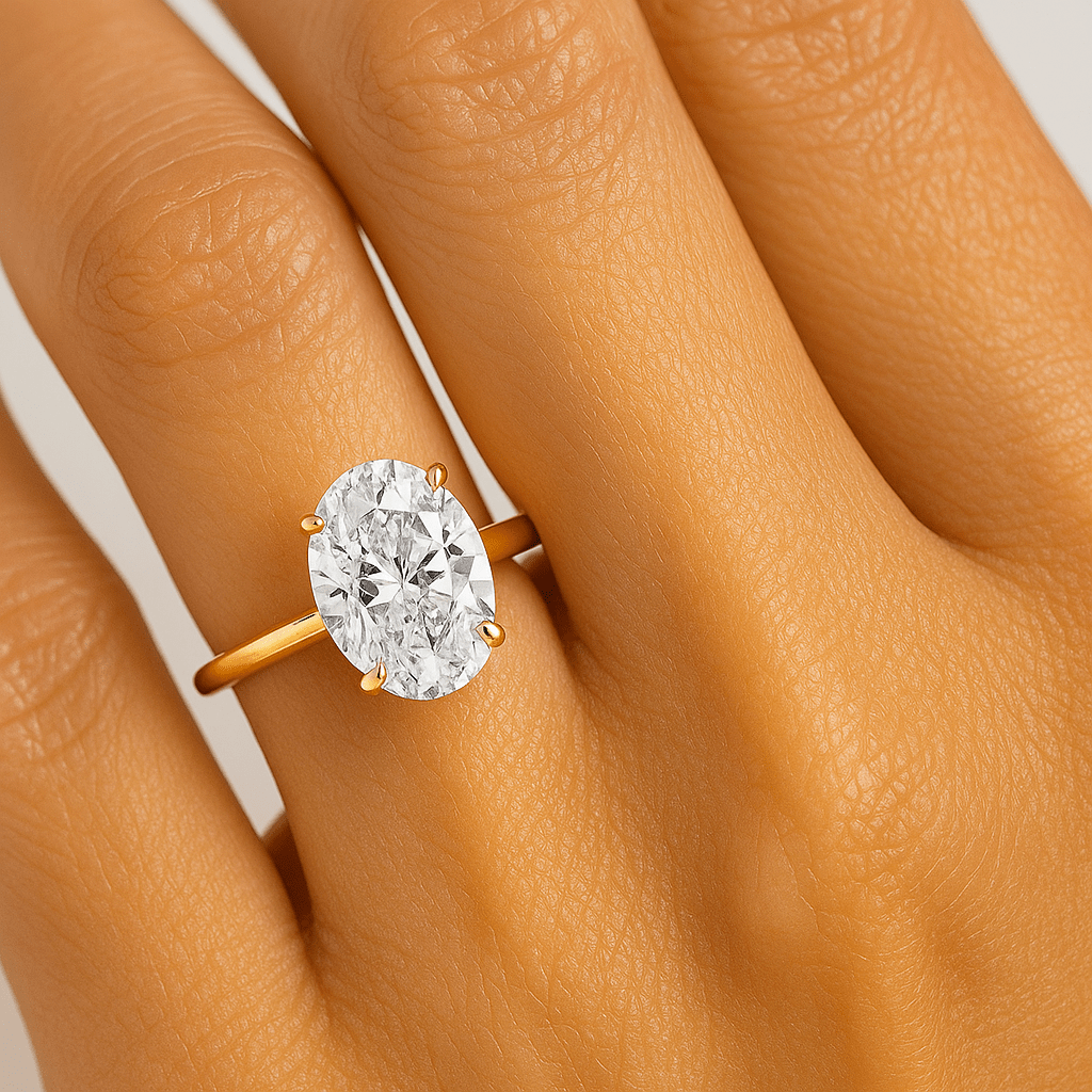 Oval Diamond Ring Dubai