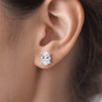 Oval Diamond Stud earrings
