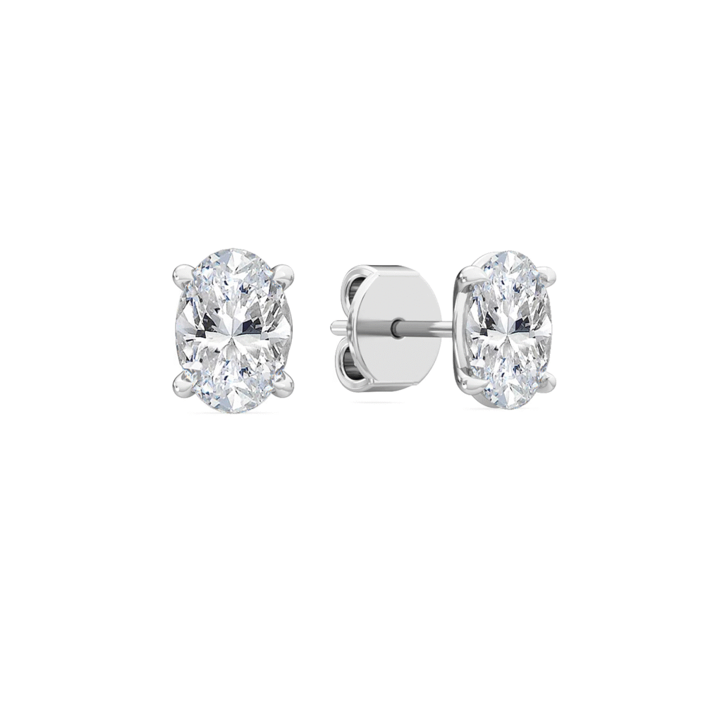 Oval Diamond Stud earrings Dubai