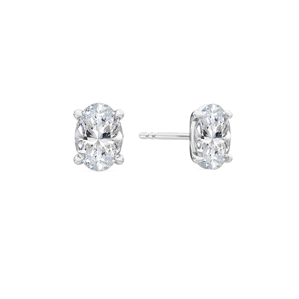 Oval Diamond Stud earrings UAE