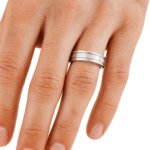 Polished Edge wedding band Dubai