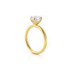 Radiant diamond ring side