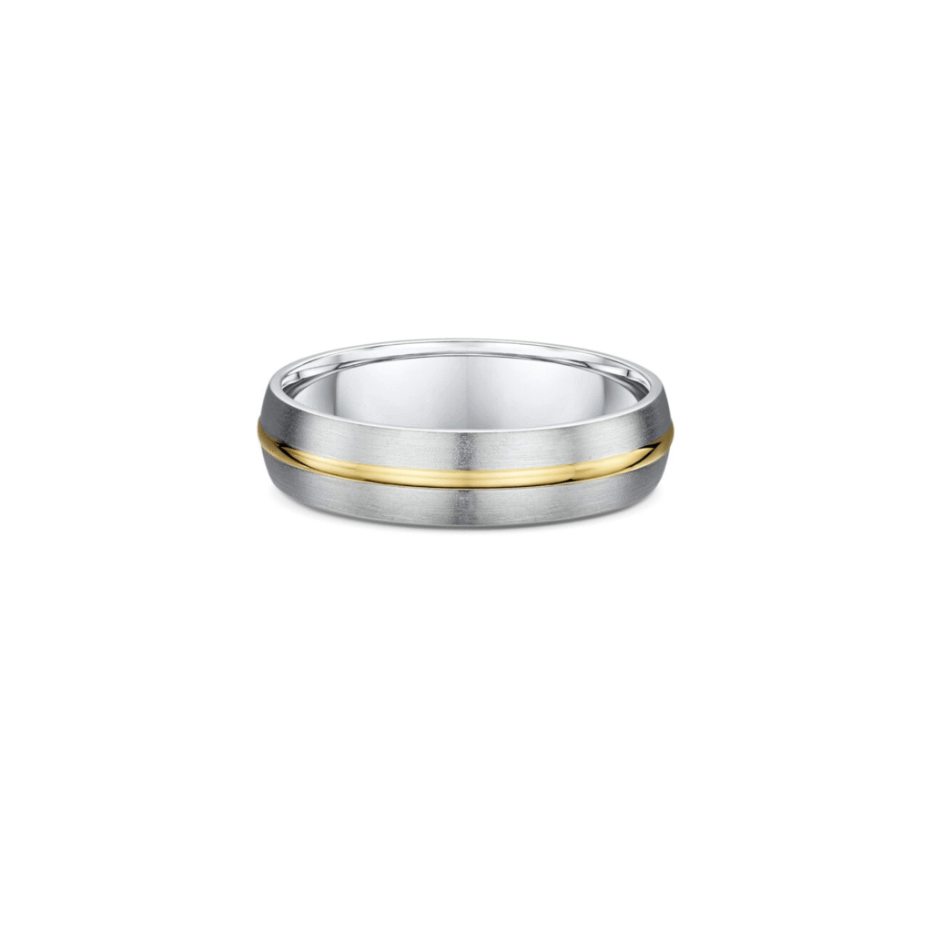 Two tone men's wedding ring
