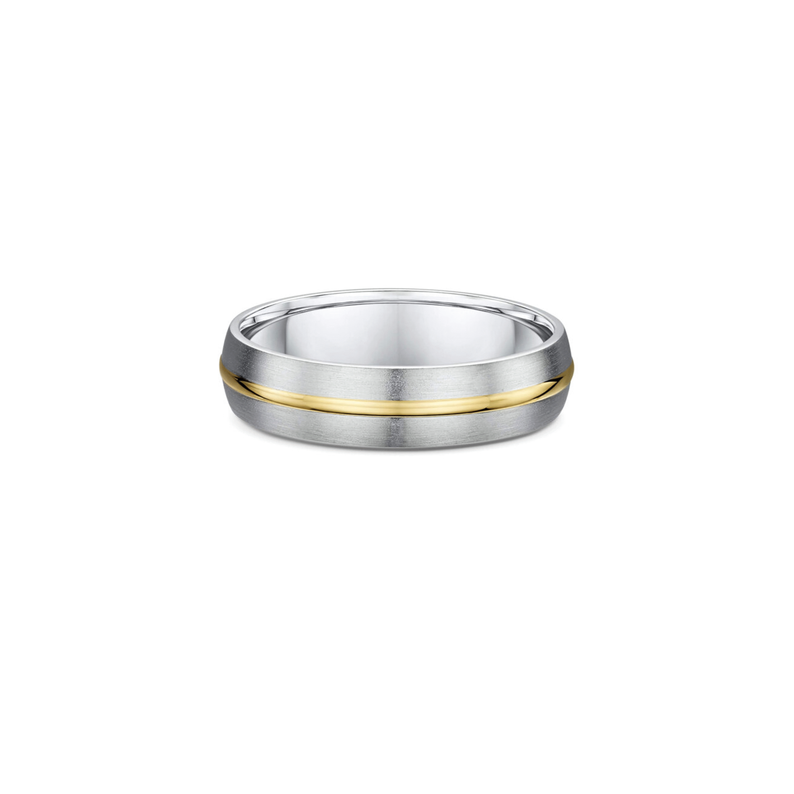 Two tone men's wedding ring Dubai