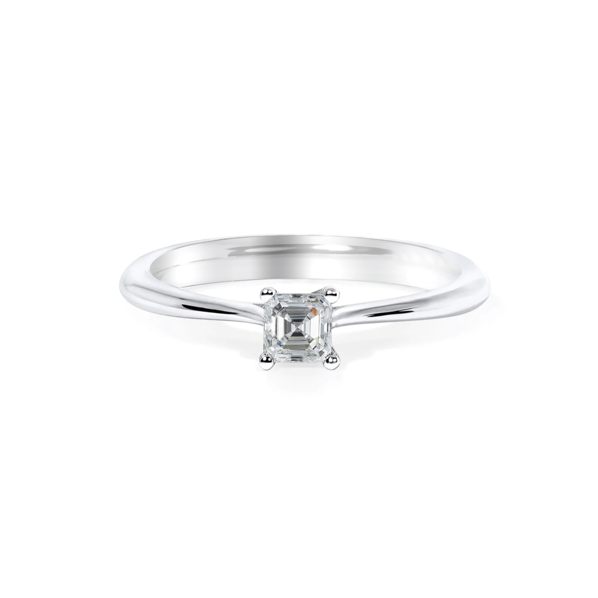 0.30 carat Asscher diamond ring