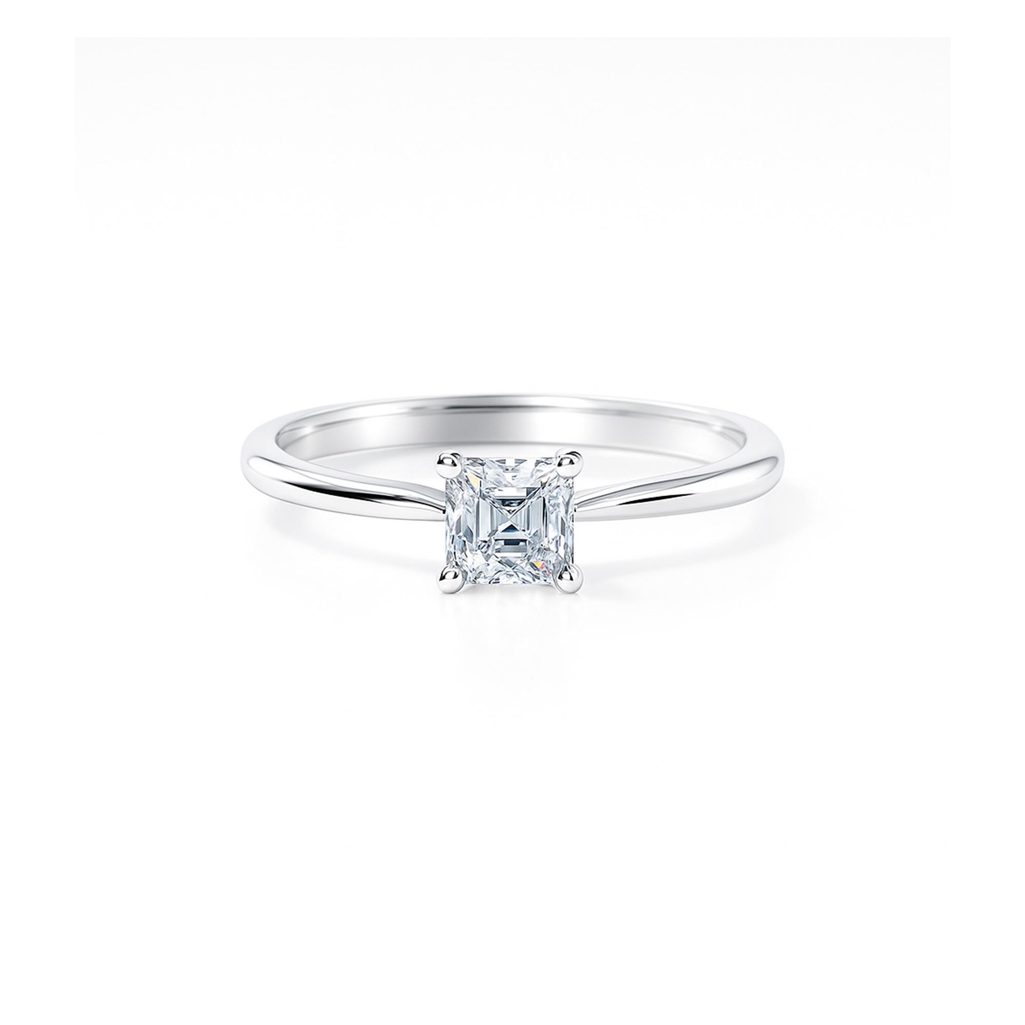 0.30 carat Asscher diamond ring