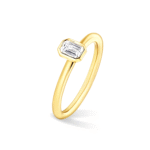 0.30 carat Emerald diamond ring