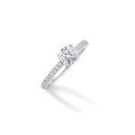 0.50 carat round diamond ring with Shoulder diamonds Dubai
