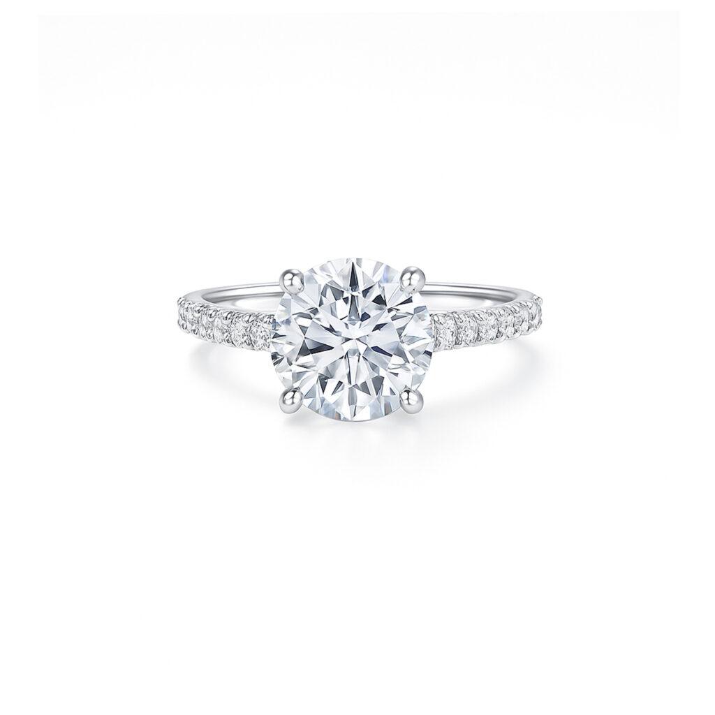 3 carat round diamond ring Dubai