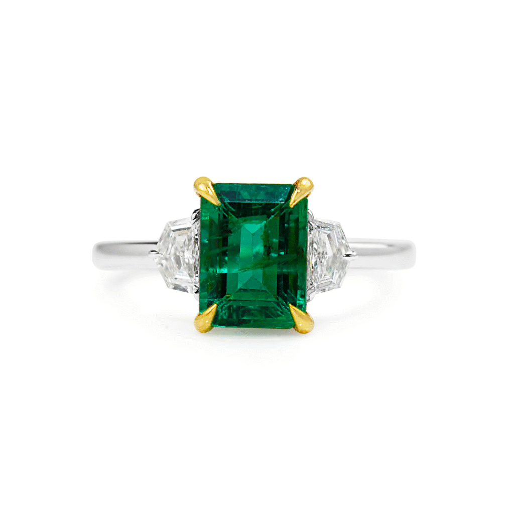 Emerald and Cadillac diamond Ring