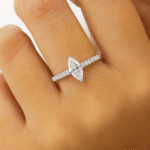 Marquise diamond ring with Shoulder diamonds Dubai