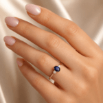 Oval Blue Sapphire and Diamond Ring UAE