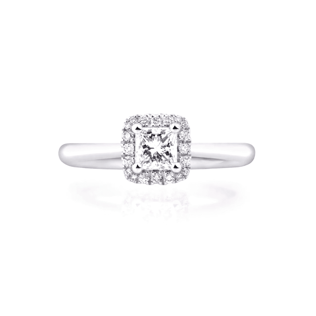 Princess diamond ring with Halo UAE