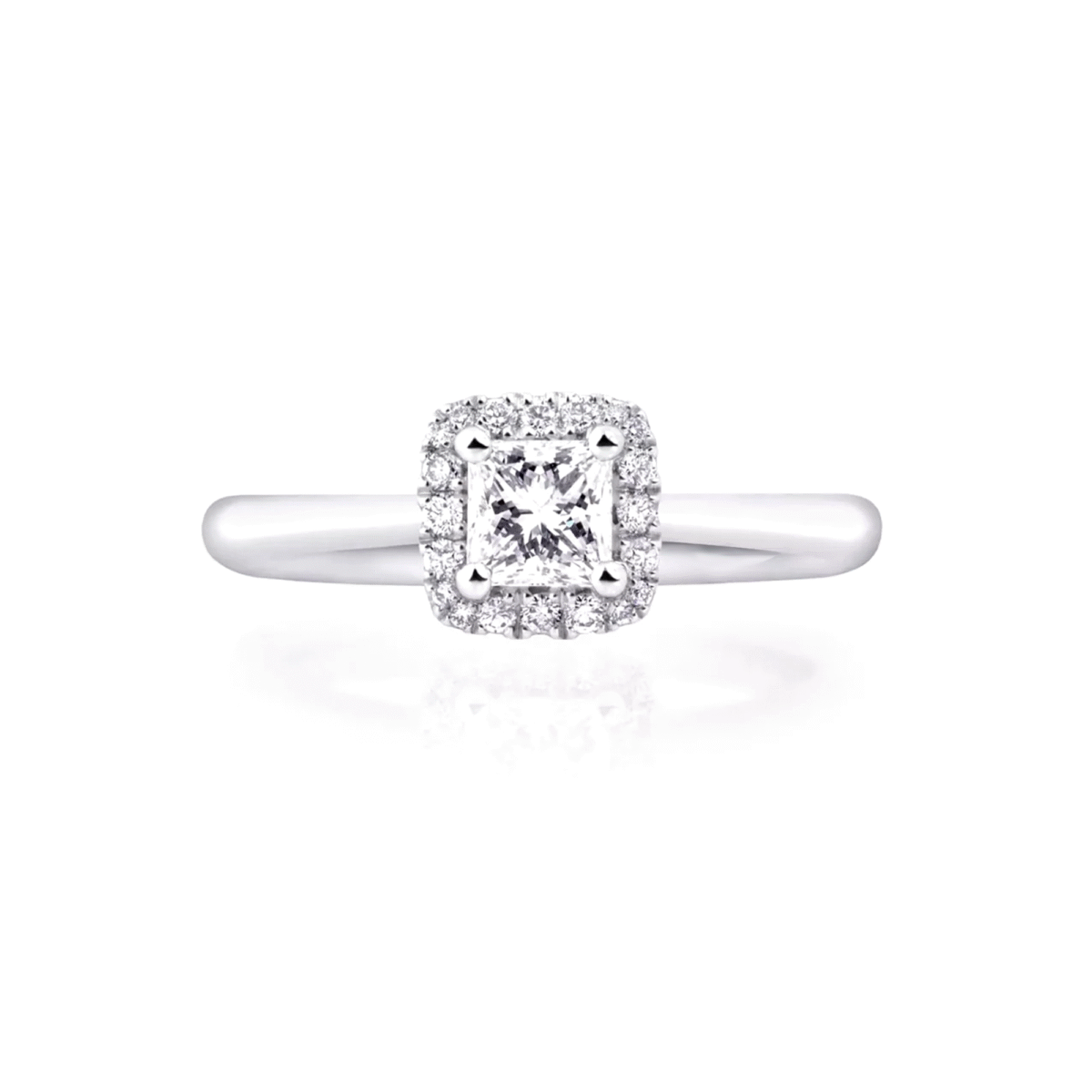 Princess diamond ring with Halo UAE