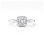 Princess diamond ring with Halo