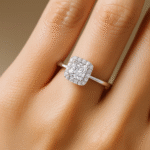 Princess diamond ring with Halo UAE