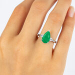 Agate ring with diamonds UAE