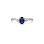 Blue Sapphire Engagement Ring with diamonds