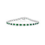 Emerald and diamond bracelet